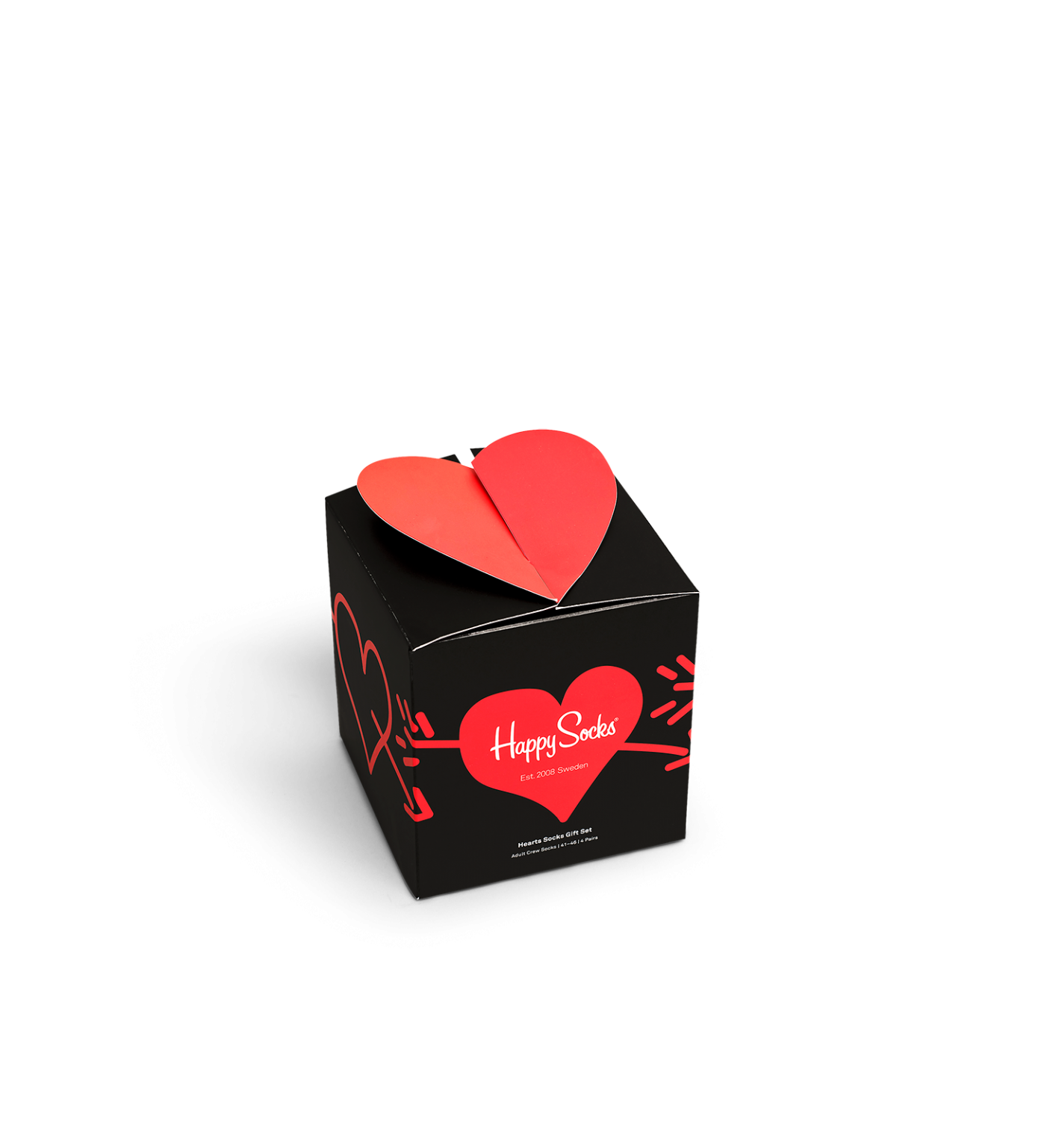 Happy Socks SXHEA09-9300 Heart Gift Box 4-pack - CAN-Interiors