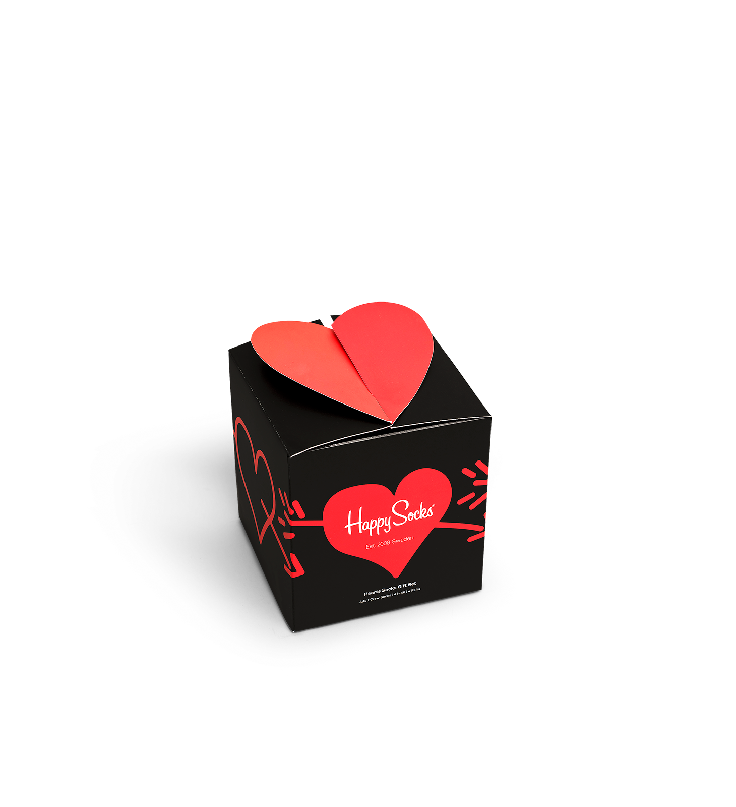 Happy Socks SXHEA09-9300 Heart Gift Box 4-pack - CAN-Interiors