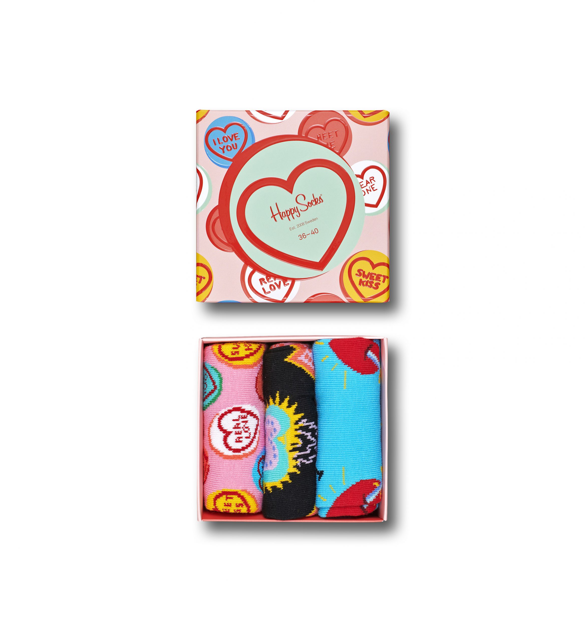 Happy Socks Xlov08 0100 I Love You Gift Box Can Interiors